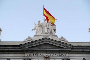 Detalle de la fachada del Tribunal Supremo . EFE Moya