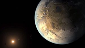 Fotografia cedida por la NASA donde se aprecia una representacion artistica de Kepler 186f EFE Ames