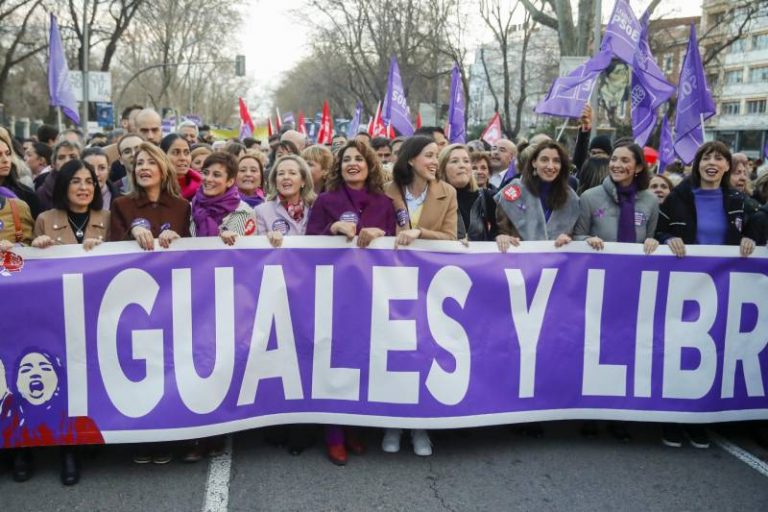 Manifestacion por el Movimiento Feminista de Madrid en el Dia de la Mujer 8.3.23 Madrid. EFE JC Hidalgo